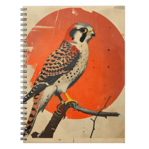 Vintage Portrait of the American Kestrel Notebook