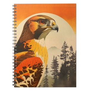 Vintage Portrait of the Cooper's Hawk Notebook