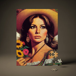 Vintage Portrait Pin Up Jigsaw Puzzle