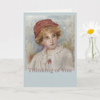 Vintage Portrait Thinking of You Card | Sympathy