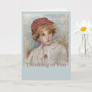 Vintage Portrait Thinking of You Card | Sympathy