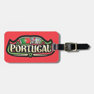 Vintage Portugal Decal Luggage Tag