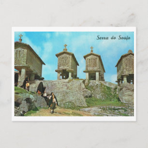 Vintage Portugal, Serra do Soaja, cemetery, Postcard