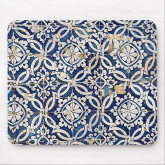 Vintage Portuguese Azulejo Mouse Pad