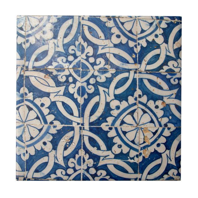 Vintage portuguese azulejo tile (Front)