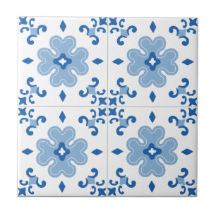 Vintage Portuguese Azulejo Tile Pattern
