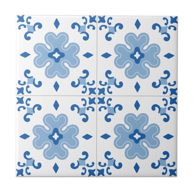 Vintage Portuguese Azulejo Tile Pattern (Front)