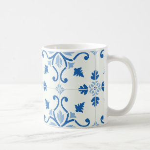 Vintage Portuguese Azulejo Tile Pattern Coffee Mug