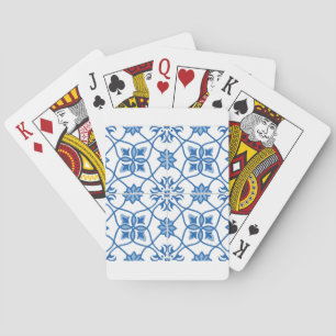 Vintage Portuguese Azulejo Tile Pattern Playing Cards