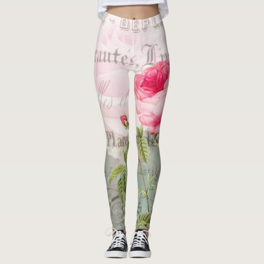 Vintage Post Card Leggings