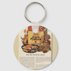 Vintage Post Toasties Ad Keychain