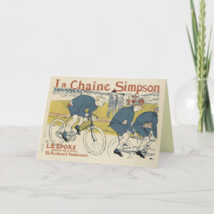 Vintage Postage Greeting Card  - Bicycles