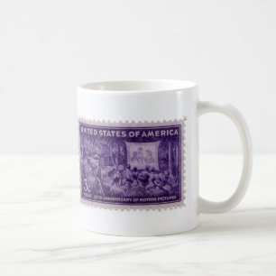 Vintage Postage Stamp Coffee Cup