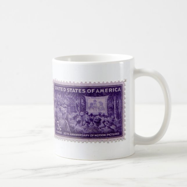 Vintage Postage Stamp Coffee Cup (Right)