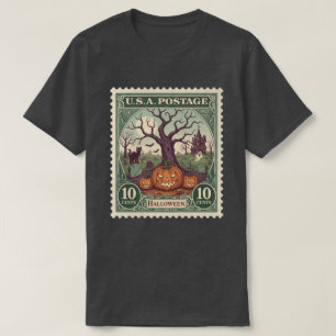 Vintage Postage Stamp Halloween T-Shirt