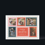 Vintage Postage Stamp Photo Collage Christmas Card<br><div class="desc">Spread holiday cheer with our personalized photo Christmas card, designed to capture your family's warmth and joy. Customize it with your favourite photo, heartfelt message, and unique details for a truly memorable greeting. Perfect for sending holiday wishes to loved ones near and far, our high-quality card ensures your season’s greetings...</div>