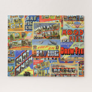 Vintage Postcard Army Air Corp Forces World War II Jigsaw Puzzle