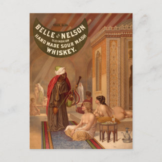 Vintage Postcard:  Belle of Nelson Whiskey Postcard