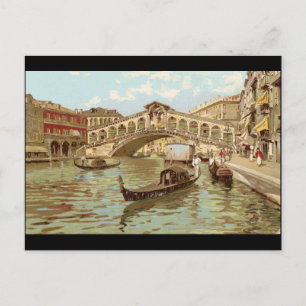 Vintage Postcard Ponte de ponte di Rialto, Venezia