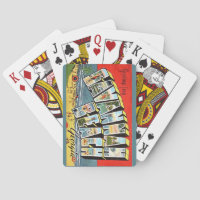Vintage Postcard Savannah Beach 2 Playing Cards