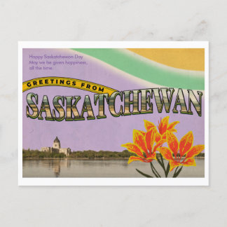 Vintage Postcard ( Special of Saskatchewan Day)