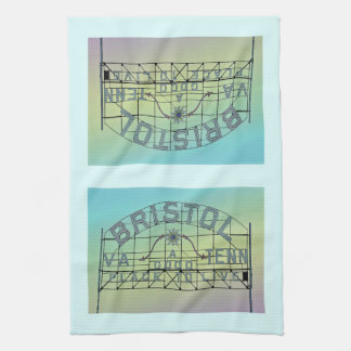 Vintage postcard style Bristol Slogan Sign 2 Kitchen Towel