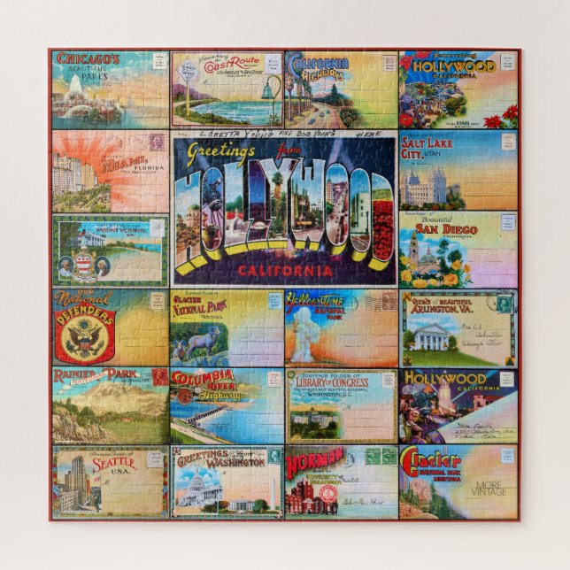 VINTAGE POSTCARD THEME  JIGSAW PUZZLE (Vertical)