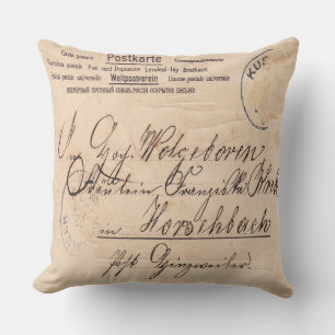 Vintage Postcard Throw Pillow