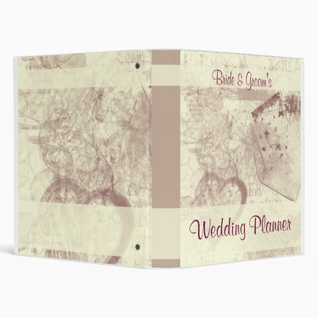 Vintage Postcard Wedding Planner Binder (Background)