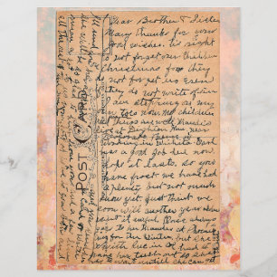 Vintage Postcard with old writing 