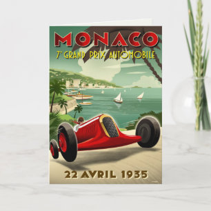 Vintage Postcard With Racing Sport Poster Print