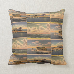 Vintage Postcards "Kelley's Island, Ohio" Pillow