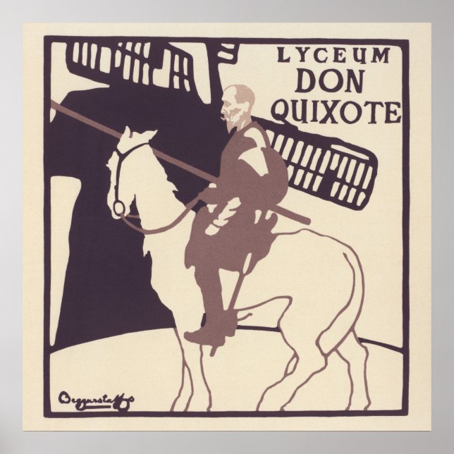 Vintage Poster advertising the play 'Don Quixote' (Front)