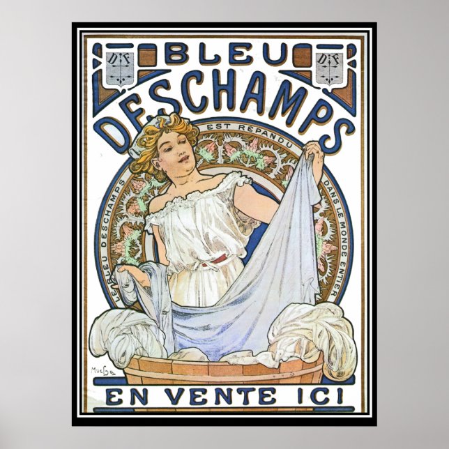 Vintage Poster Alphonse Mucha Ad (Front)