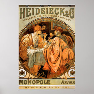 Vintage Poster Alphonse Mucha Biscuits Ad 2