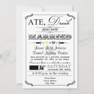 Vintage Poster and Chalkboard Wedding Invitation 8
