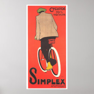 Vintage Poster Art - Simplex Bicycles