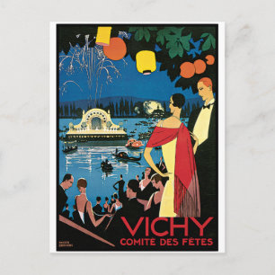 Vintage Poster Art Vichy France Postcard