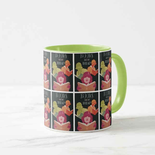 Vintage Poster Books Women Good Read  Mug (Front Right)