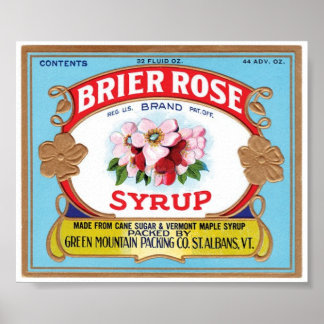 Vintage Poster - Brier Rose Syrup
