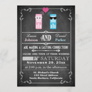 Vintage Poster, Chalkboard Style Wedding Invite