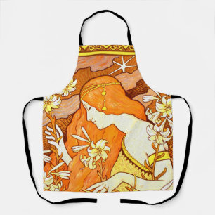 Vintage Poster French Magazine Art Nouveau Woman Apron