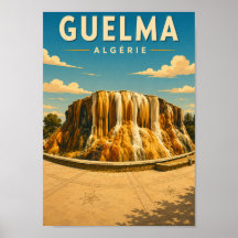 Vintage poster Hammam Meskhoutine (Algeria)