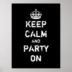 Vintage poster   Keep calm and party on template