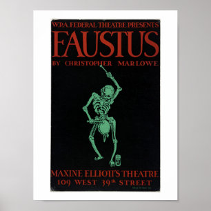 Vintage poster of Marlowe's Doctor Faustus