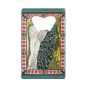 Vintage Poster:Peacock:Woman Credit Card Bottle Opener