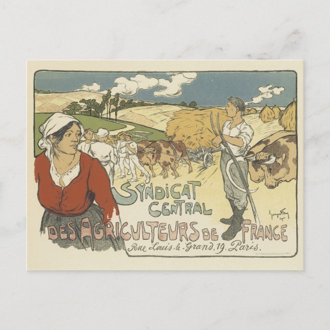Vintage Poster Postcards - Farmers (Front)
