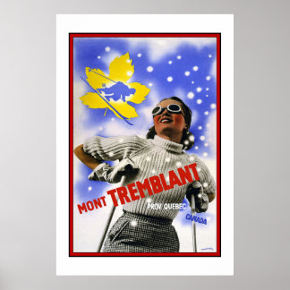 Vintage Poster Print Mont TREMBLANT Canada
