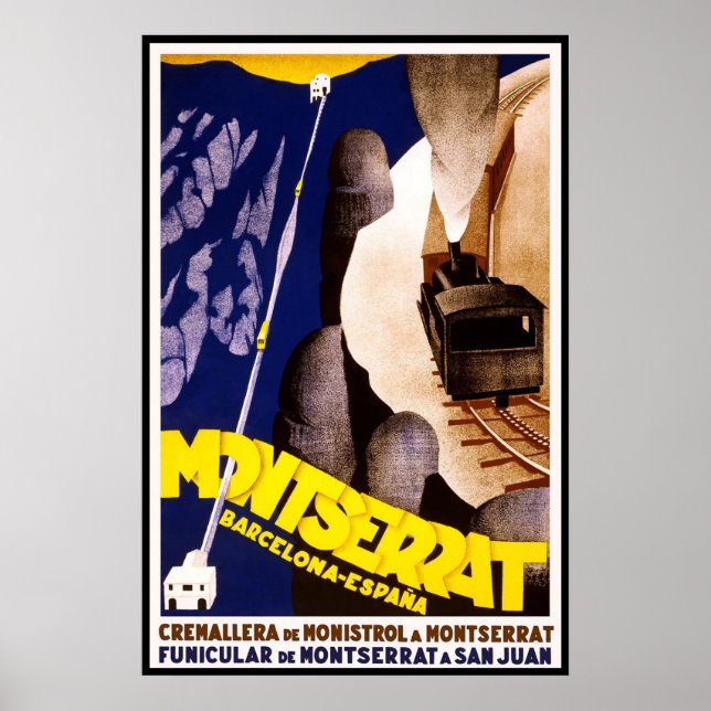 Vintage Poster Print Montserrat San Juan (Front)