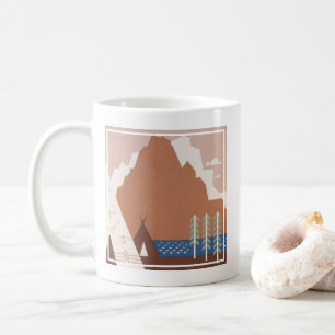 Vintage Poster Promoting Travel To Montana. 2 Coffee Mug